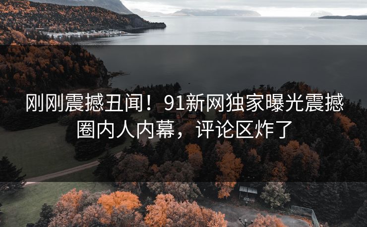 刚刚震撼丑闻！91新网独家曝光震撼圈内人内幕，评论区炸了